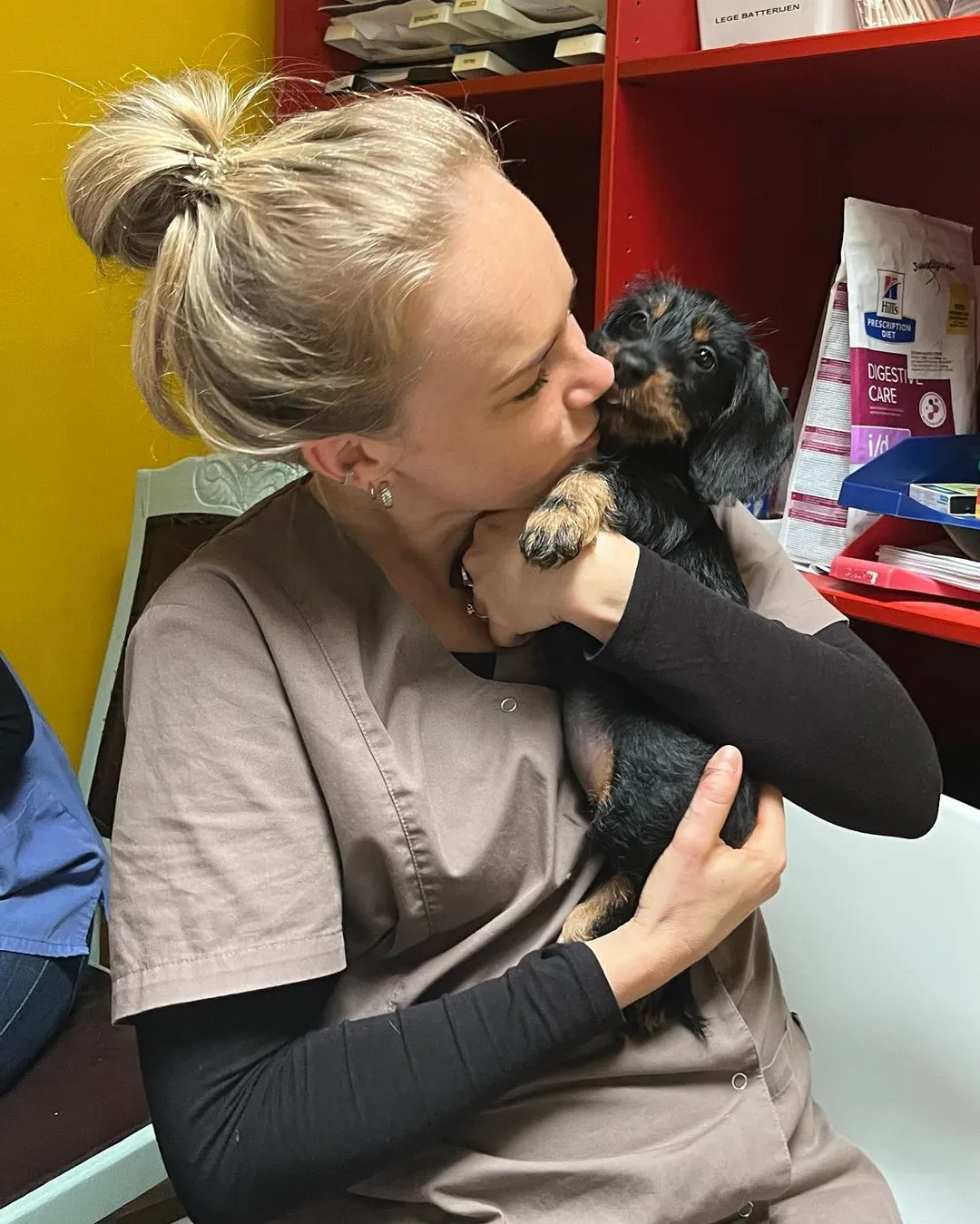 Dit is Saar♥️🐶 De nieuwe pup van onze assistente Astrid . Nootje en Saar beginnen ook al aardig aan elkaar te wennen 🥰 Swipe voor filmpjes ➡️